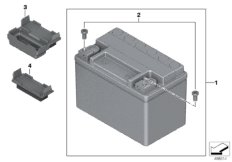 Аккумуляторная батарея AGM для BMW K47 S 1000 R 17 (0D52, 0D62) 0 (схема запасных частей)
