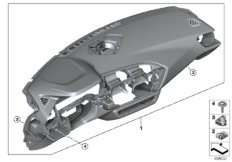 облицовка панели приборов для BMW G29 Z4 20i B46D (схема запасных частей)