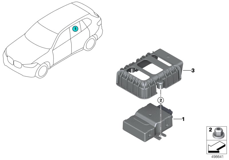 ЭБУ топливного насоса для BMW G06 X6 M50dX B57S (схема запчастей)