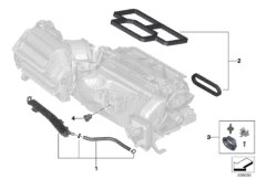 Детали корпуса сист.отопления и кондиц. для BMW G21 320dX B47D (схема запасных частей)