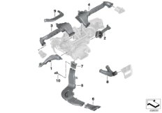 Вентиляционный канал для BMW G21 318d B47B (схема запасных частей)