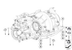 Детали коробки передач для BMW MOSP M6 GT3 P63 (схема запасных частей)
