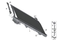 Солнецезащитная штора окна двери Зд для BMW G07 X7 50iX N63M (схема запасных частей)
