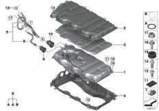 Топливный бак/дополнительные элементы для BMW G20 330e B48X (схема запасных частей)