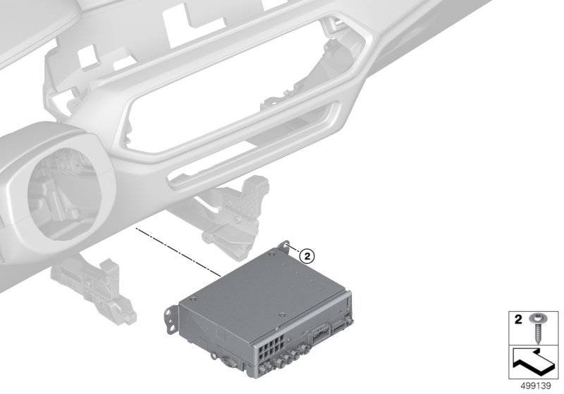 Базовое головное устройство Media2 для BMW F40 118i B38C (схема запчастей)