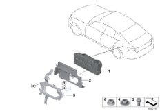 Усилитель/кронштейн для BMW F40 116d B37B (схема запасных частей)