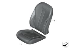 Инд.обивка сиденья пов.комфорт.кожа для BMW G06 X6 M50iX N63B (схема запасных частей)