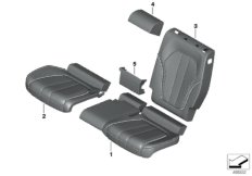 Инд.обивка заднего сид.пов.комфортности для BMW G05 X5 25dX B47F (схема запасных частей)