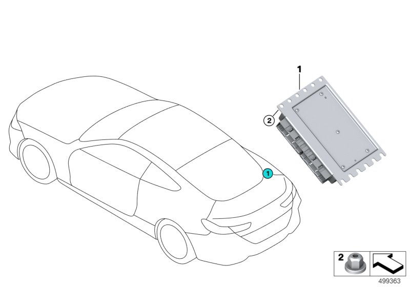 Редуктор заднего моста блок управления для BMW G15 M850iX N63B (схема запчастей)