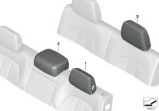 Инд.подголовник базового сиденья Зд для BMW G07 X7 40iX B58C (схема запасных частей)