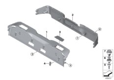 Система защиты при переворачивании для BMW F91 M8 S63M (схема запасных частей)