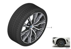 Spike/SC колесо в сб.зим. диз. 740M -20" для BMW G05 X5 50iX N63M (схема запасных частей)