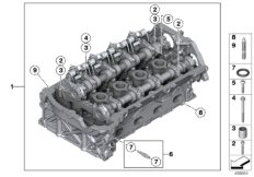 головка блока цилиндров для BMW F30N 320i ed N13 (схема запасных частей)