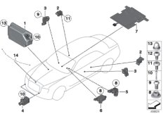 Электрические детали НПБ для BMW RR4 Ghost EWB N74R (схема запасных частей)