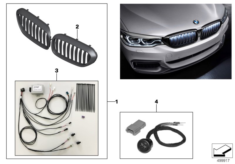 M Performance Parts для BMW G30 520dX XD5 (схема запчастей)