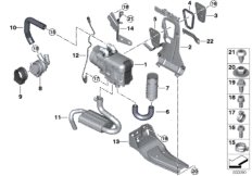 Автономная система отопления для BMW G01 X3 20iX (TR55) B48 (схема запасных частей)
