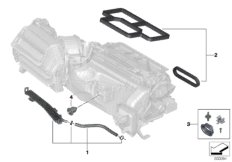 Детали корпуса сист.отопления и кондиц. для BMW G01 X3 20i B48 (схема запасных частей)