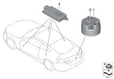 система охранной сигнализации для BMW F91 M8 S63M (схема запасных частей)