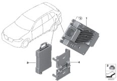 Ресивер, аудиомодули для BMW G01 X3 30dX (TX75) B57 (схема запасных частей)