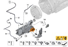 Электронный блок электромашин для BMW F04 Hybrid 7L N63 (схема запасных частей)