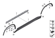 Накладка M порог / арка колеса для BMW G05 X5 30dX B57 (схема запасных частей)