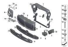 Воздуховоды для BMW G05 X5 M50iX N63B (схема запасных частей)