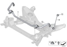 стабилизатор задний для BMW F98 X4 M S58 (схема запасных частей)