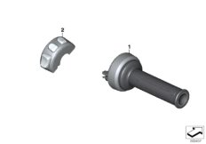 Дооснащение системы обогрева ручек для BMW K67 S 1000 RR 19 (0E21, 0E23) 0 (схема запасных частей)