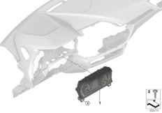 Комбинация приборов базовая для BMW F40 118i B38C (схема запасных частей)