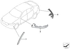 Отражатель/доп.указатель поворота для BMW G06 X6 M50iX N63B (схема запасных частей)