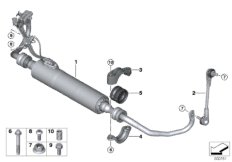 Стабилизатор Пд/Dynamic Drive для BMW G16 840i B58C (схема запасных частей)