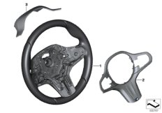 Спортивное рулевое колесо M Individual для BMW G15 840dX B57 (схема запасных частей)