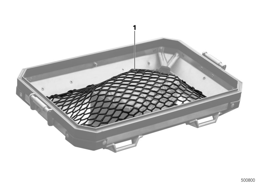 Багажная сетка алюминиевого кофра для MOTO K50 R 1200 GS 17 (0A51, 0A61) 0 (схема запасных частей)