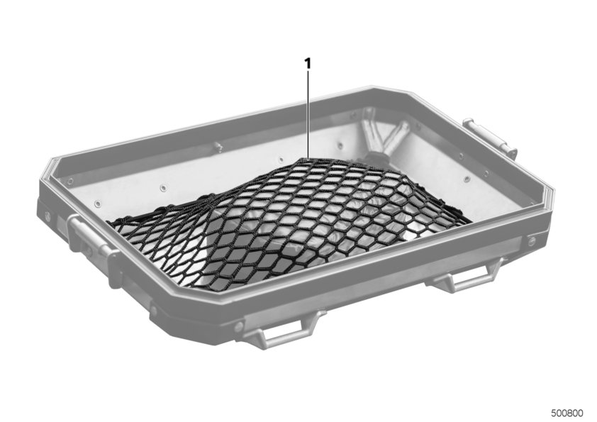 Багажная сетка алюминиевого кофра для MOTO K50 R 1200 GS 17 (0A51, 0A61) 0 (схема запчастей)