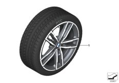 Spike/SC колесо в сб.зим. диз. 550M -17" для BMW F40 118d B47B (схема запасных частей)
