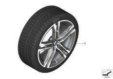 Spike/SC колесо в сб.зим. диз. 556M -18" для BMW F40 M135iX B48E (схема запасных частей)