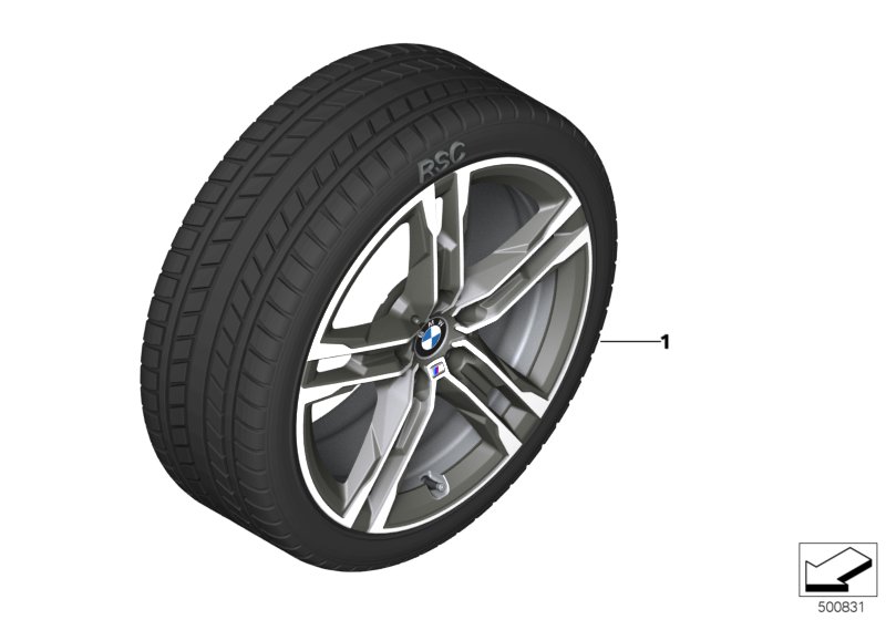 Spike/SC колесо в сб.зим. диз. 556M -18" для BMW F40 M135iX B48E (схема запчастей)
