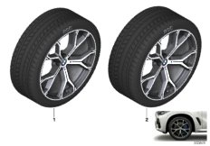 Spike/SC колесо в сб.зим. диз. 741M-21" для BMW G05 X5 50iX N63M (схема запасных частей)