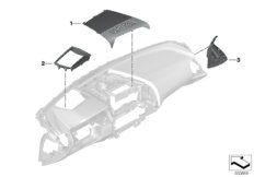 Панель приборов Individual,доп.элементы для BMW G15 840dX B57 (схема запасных частей)