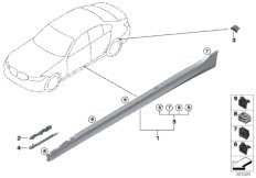 Накладка порог / арка колеса для BMW G21 318d B47B (схема запасных частей)