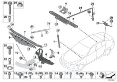 Элемент усиления кузова для BMW F10N 530dX N57N (схема запасных частей)