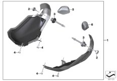 К-т защ.крышки клапанов из нерж.стали для BMW K50 R 1250 GS 19 (0J91, 0J93) 0 (схема запасных частей)