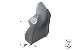 Сид.Пд накладка на задн.пан.спинки сид. для BMW F91 M8 S63M (схема запасных частей)
