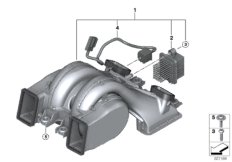 Вентилятор задней части салона для BMW G30 530iX B48 (схема запасных частей)