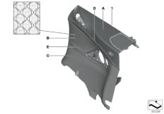 Боковая обшивка Individual полн.кож.отд. для BMW F91 M8 S63M (схема запасных частей)