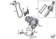 Масляно-водяной насос с приводом для BMW K67 S 1000 RR 19 (0E21, 0E23) 0 (схема запасных частей)