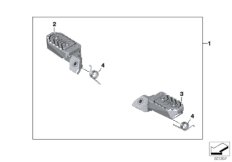 Упор для ноги регулируемый для MOTO K81 F 850 GS (0B09, 0B19) 0 (схема запасных частей)