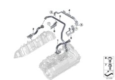 Система вентиляции картера для BMW G05 X5 M50iX N63B (схема запасных частей)
