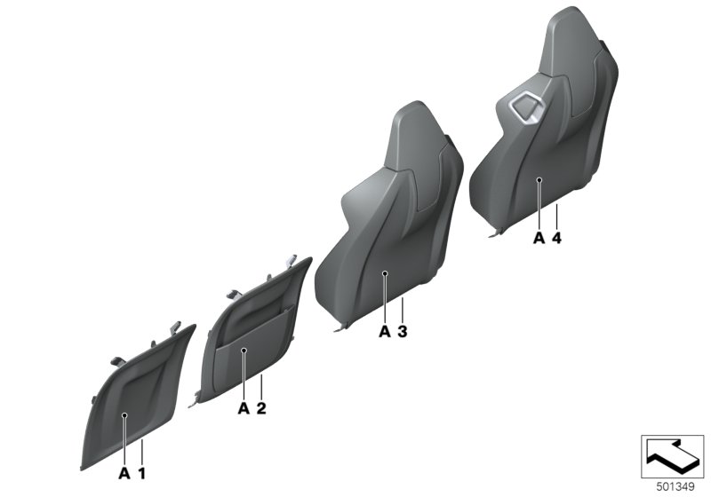 Накладка задн.пан.спинки сид.Individual для BMW F92 M8 S63M (схема запчастей)