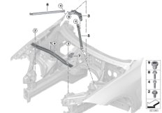 Элемент усиления передней части кузова для BMW F15 X5 25dX N47S1 (схема запасных частей)